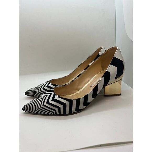 Nicholas Kirkwood Block-Heel Pumps in Zigzag Print Sz. 36 (US 6) - Picture 3 of 13